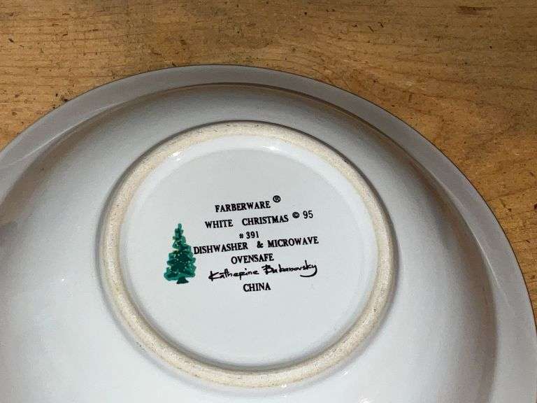 Farberware White Christmas dishes