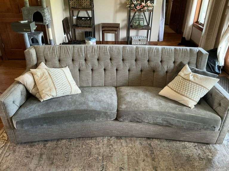 Bernhardt sofa with throw pillows image