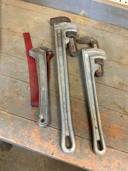 2 Aluminum Ridgid pipe wrenches image