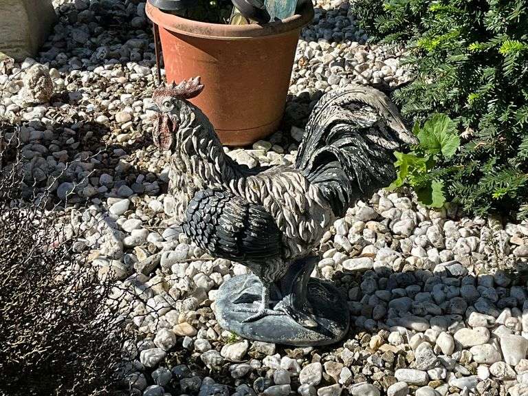 Concrete rooster, 20" T