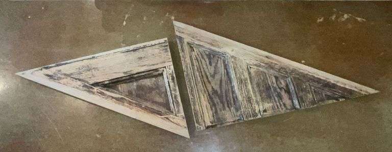 Pair of wall décor from old doors image