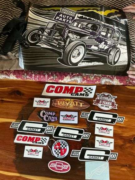 Speedway Motors Auto Parts poster, Mr. Gasket Co. stickers image