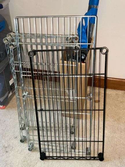 Metal shelving pieces image