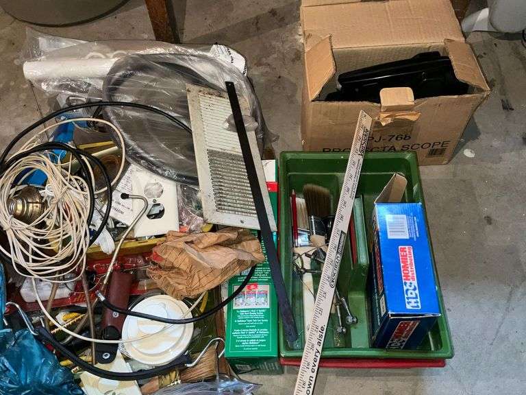 Assorted hardware, yardstick image