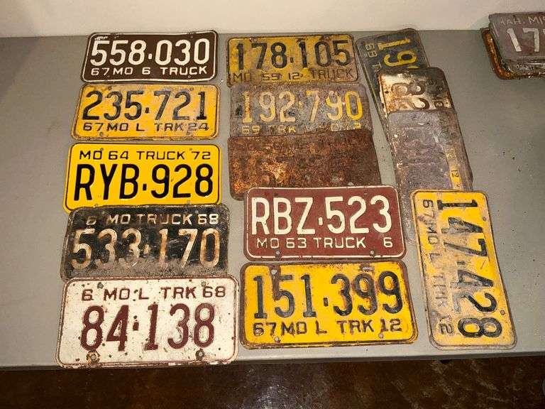 (13) 1960s Missouri Truck plates image