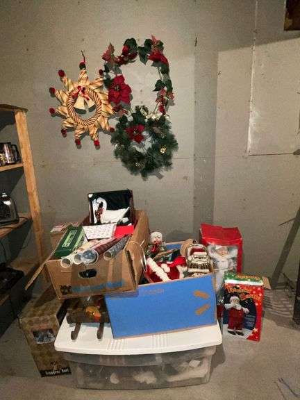 Selection of Christmas decorations image