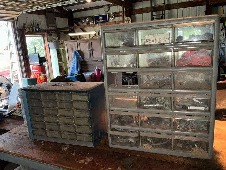 Parts cabinets, nuts, bolts, hose clamps, cable clamps, etc. image