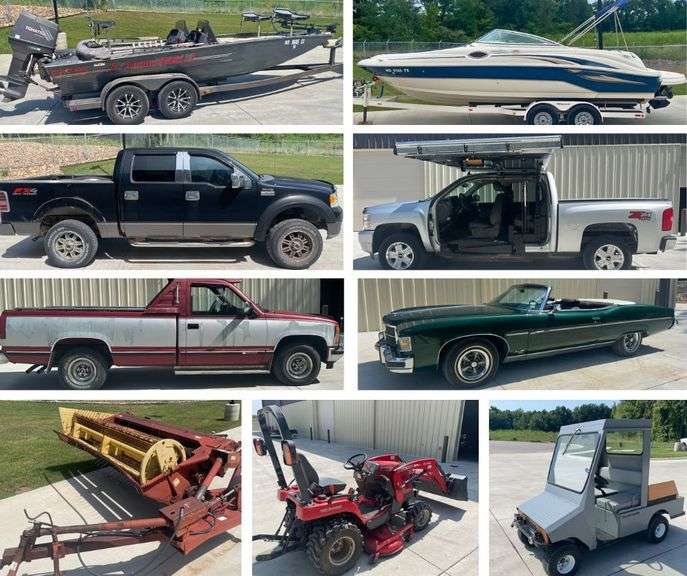 August Micro Auction - Mega Finds! SunDeck, Ford, Polaris, John Deere, Chevy, Massey – Equipment & Vehicles image