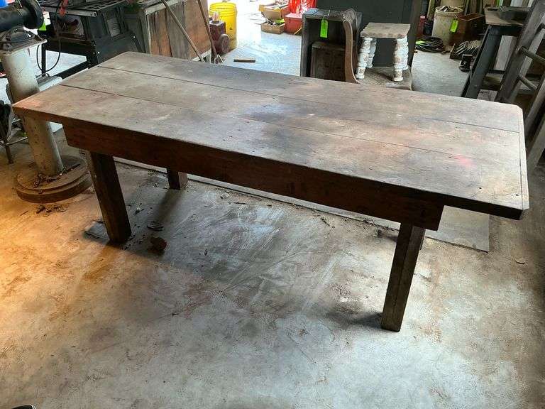 Wooden shop table image