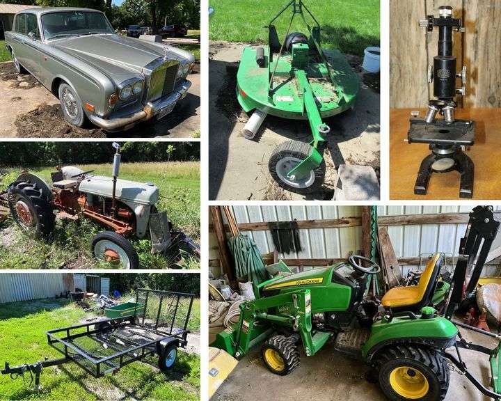 Patrick McMahon Estate in Higbee, MO Featuring a Rolls Royce, John Deere Tractor & Farm Equipment, Tools & More image
