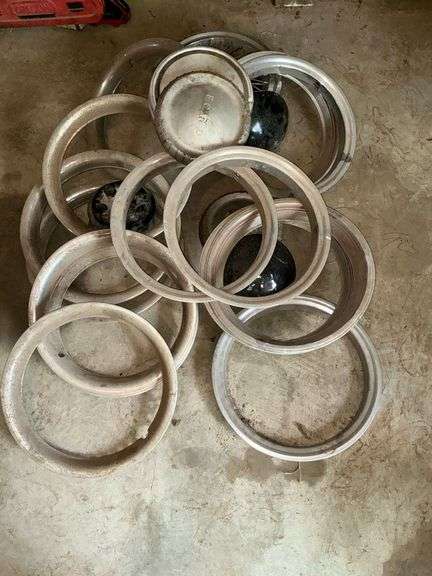 Automotive hub caps and beauty rings. image