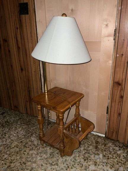 Floor lamp with table image
