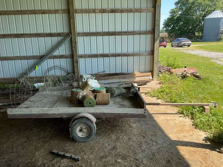Homemade trailer, 5' x 8', needs tires, 8" tires, 1 7/8" ball image