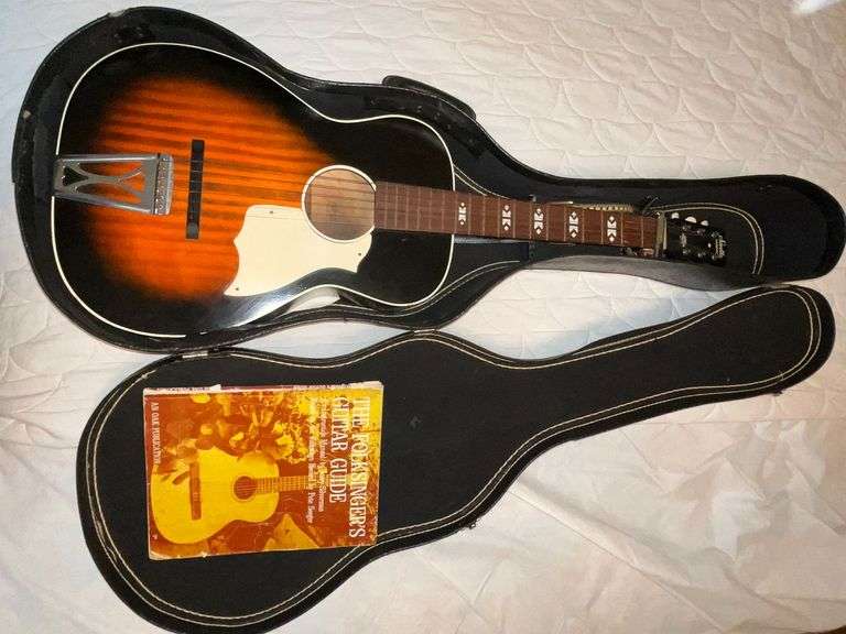 Stella Harmony guitar with case image