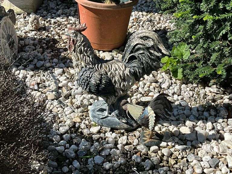 Concrete rooster, 20" T image