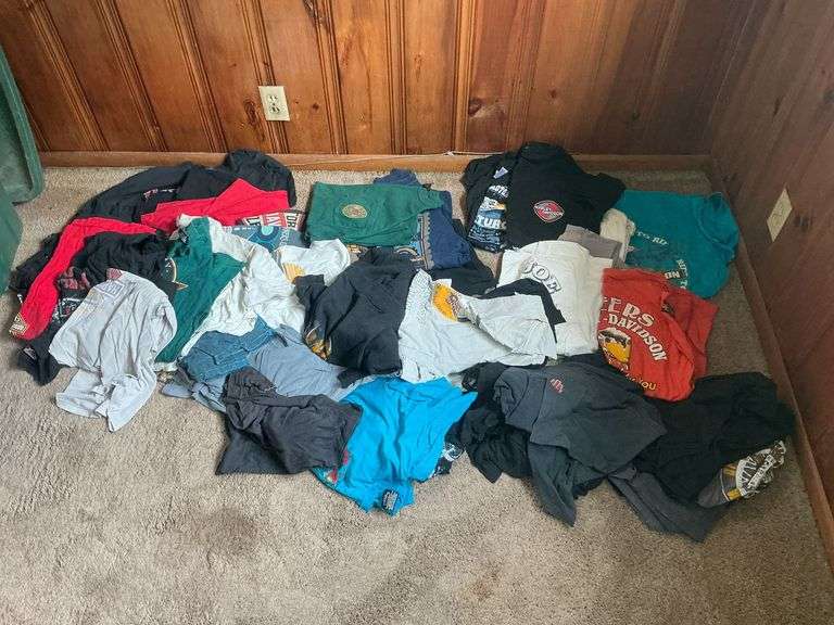Large collection of Harley-Davidson t-shirts image