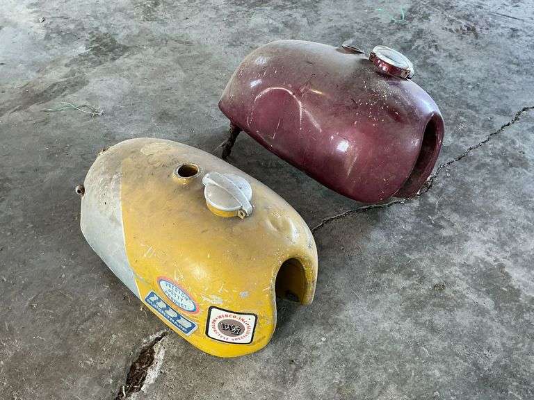 Pair of motorcycle gas tanks image