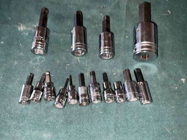 1/2" & 3/8" drive hex sockets image