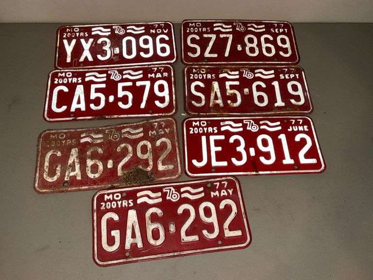 7 Missouri Bicentennial license plates image