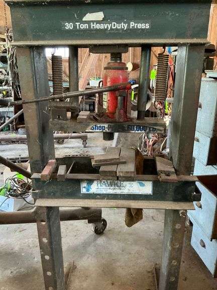 30-ton heavy duty shop press with 20-ton jack image