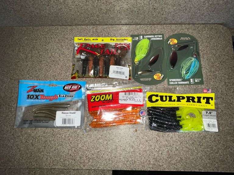 Culprit worms, Zoom worms, spinnerbaits, Rage Tail, etc. image