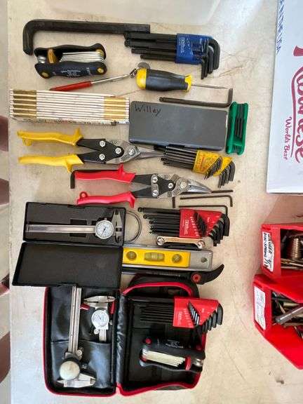 Levels, folding ruler, allen wrenches image