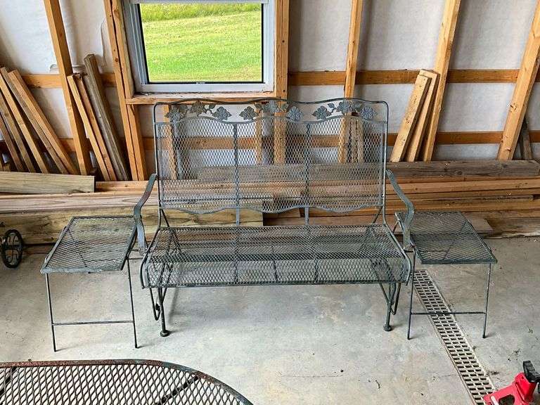 Metal patio glider 52" W image