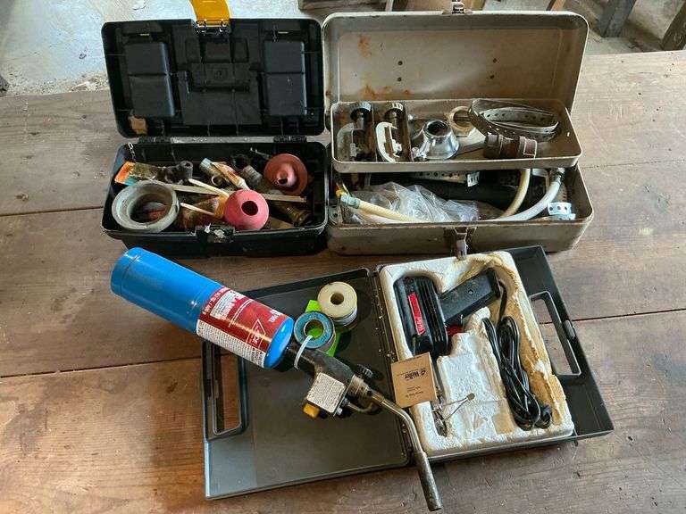 Weller soldering gun, propane torch, soldering image