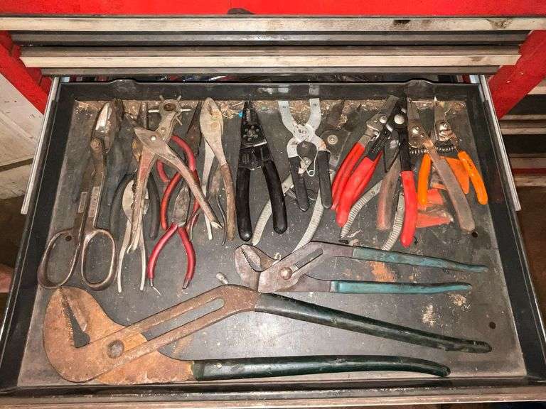 Pliers, channel lock, snap ring, tin snips, etc. image