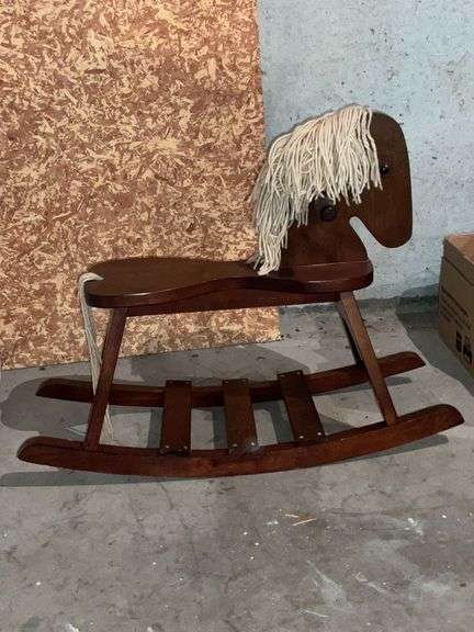 Wooden rocking horse