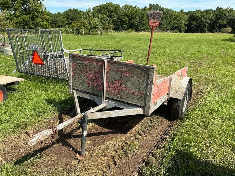 2-wheel homemade trailer, 8' L x 55" W image