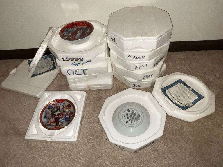 Coca-Cola collectible month plates image