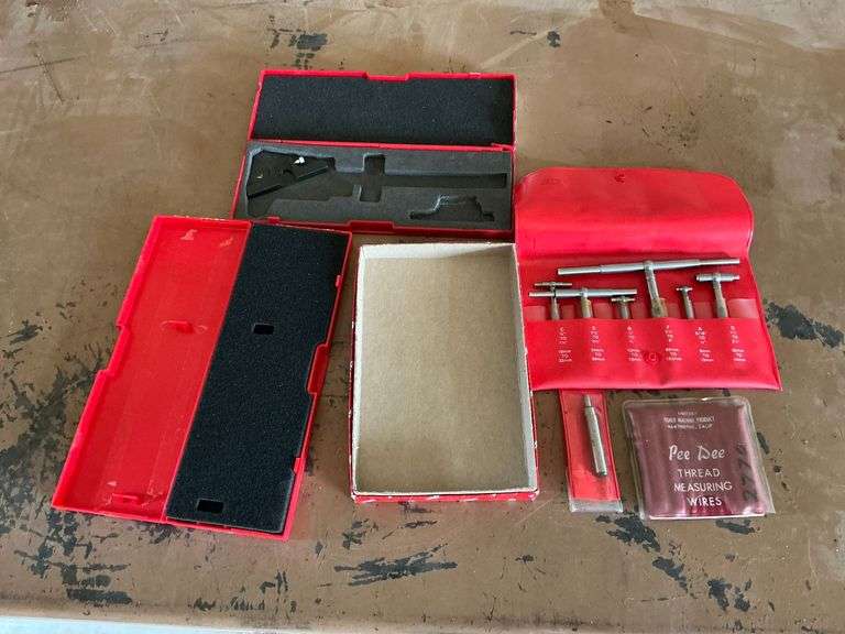 Starrett set of 6 telescoping gauges, PPEE DEE thread measuring wires image