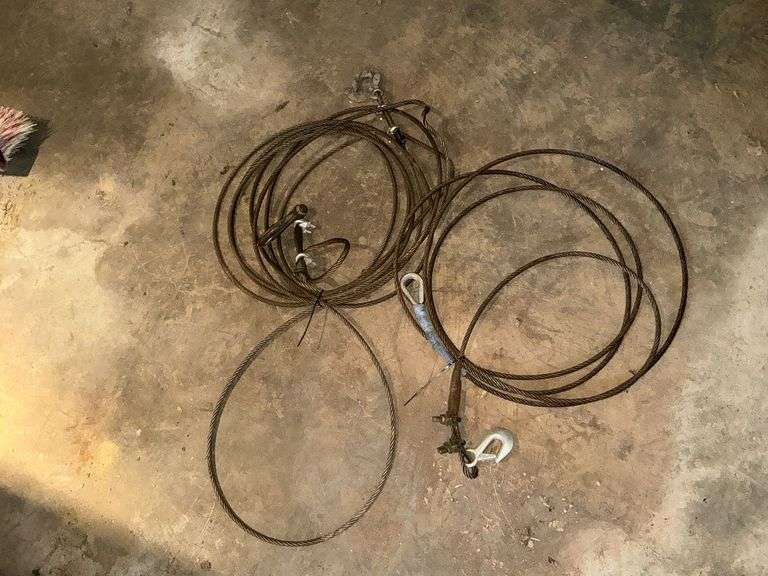 (2) 5/16" cable, 3 hooks image