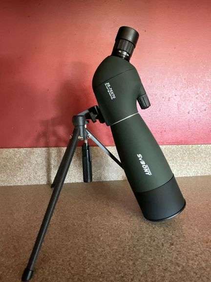 Svbony 25-75x70 spotting scope with small tripod image