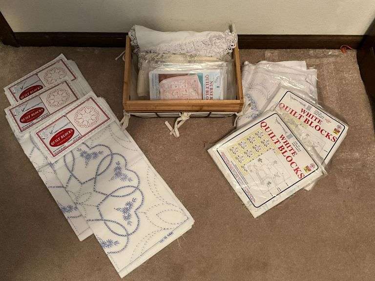 Embroidered quilt blocks, most NIB image