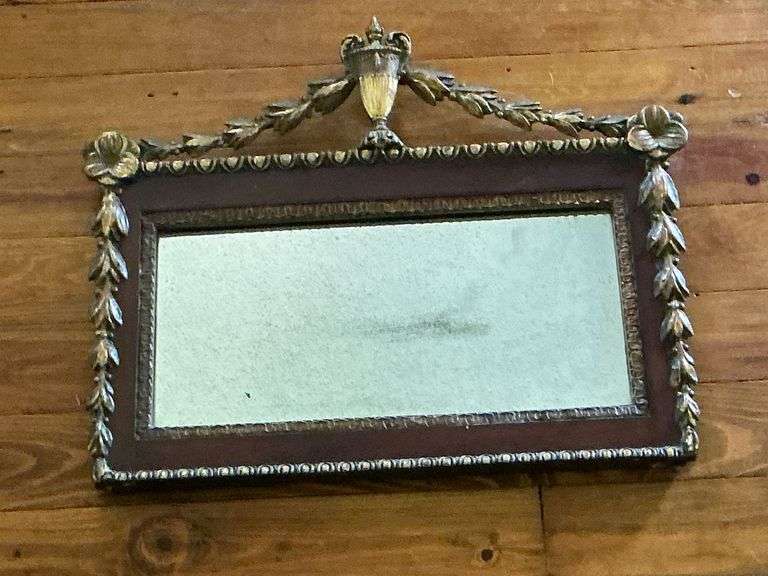 Antique wall hanging mirror image
