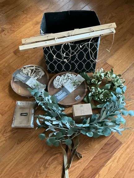Hanging plant tables, ceramic planter set, greenery image