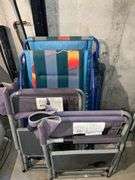 Pair of folding lounger chairs