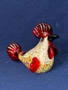 Home Accents glass rooster, mottled color body