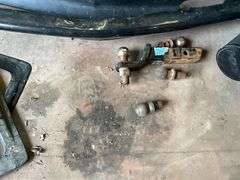Assortment of truck parts, ball hitches