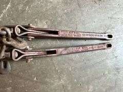 (2) 3/8" chain boomers