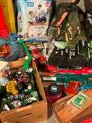 Mega Blocks, roller skates, baseball tee, BBs