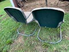 2 metal lawn chairs
