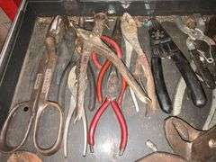 Pliers, channel lock, snap ring, tin snips, etc.