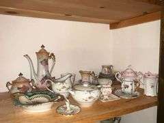 Assorted hand painted china pieces