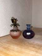 Pair of perfume bottles, hummingbird and Boda (no stopper)