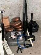 Stepper machine, weights, hand grippers