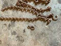 3/8" chain 8' L, hooks on both ends