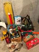 Mega Blocks, roller skates, baseball tee, BBs